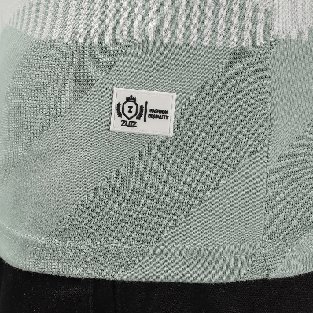 Trendy Half Sleeve Striped Stretchable T-shirt