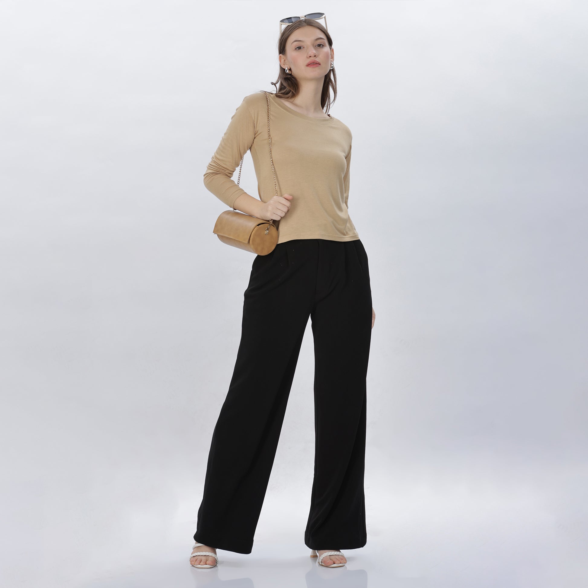 Women's Strechable Body Fit Inner Shirt (Tan)