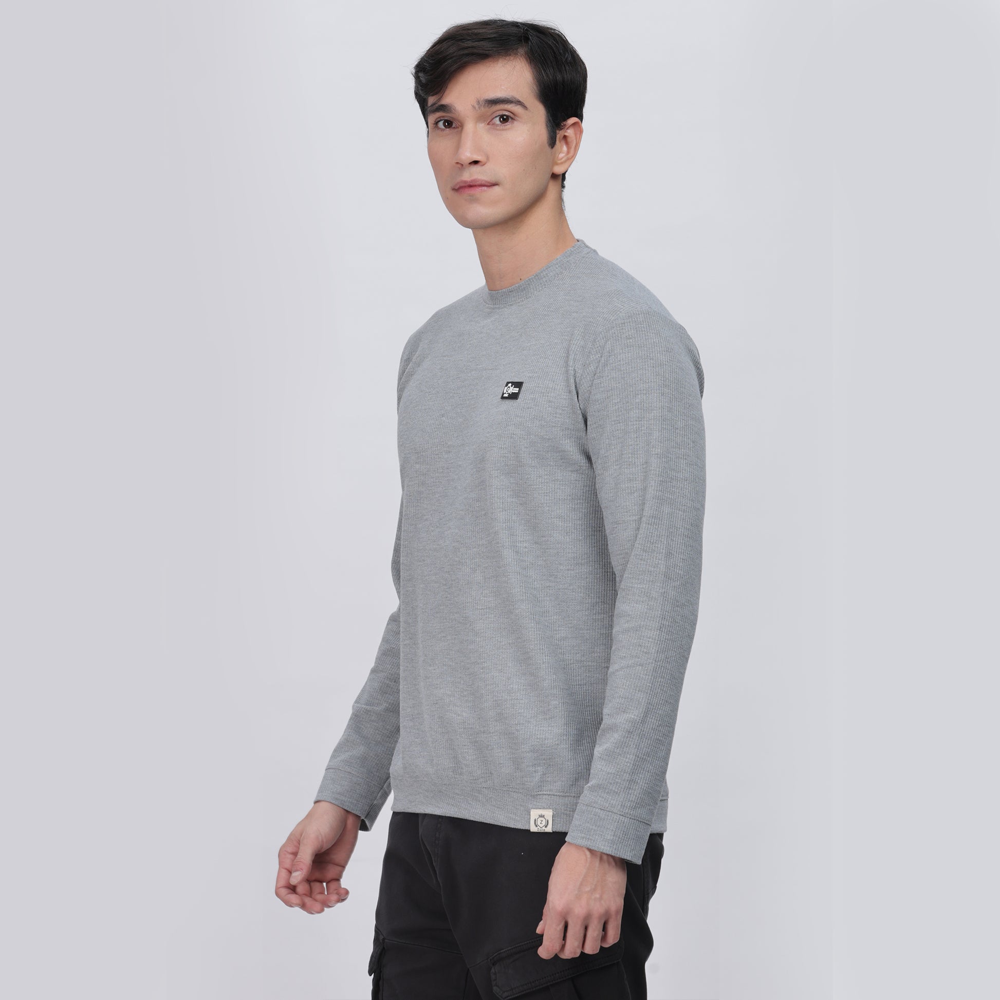Men's Full Sleeve T-Shirt with Ribbed Cuffs & Collar