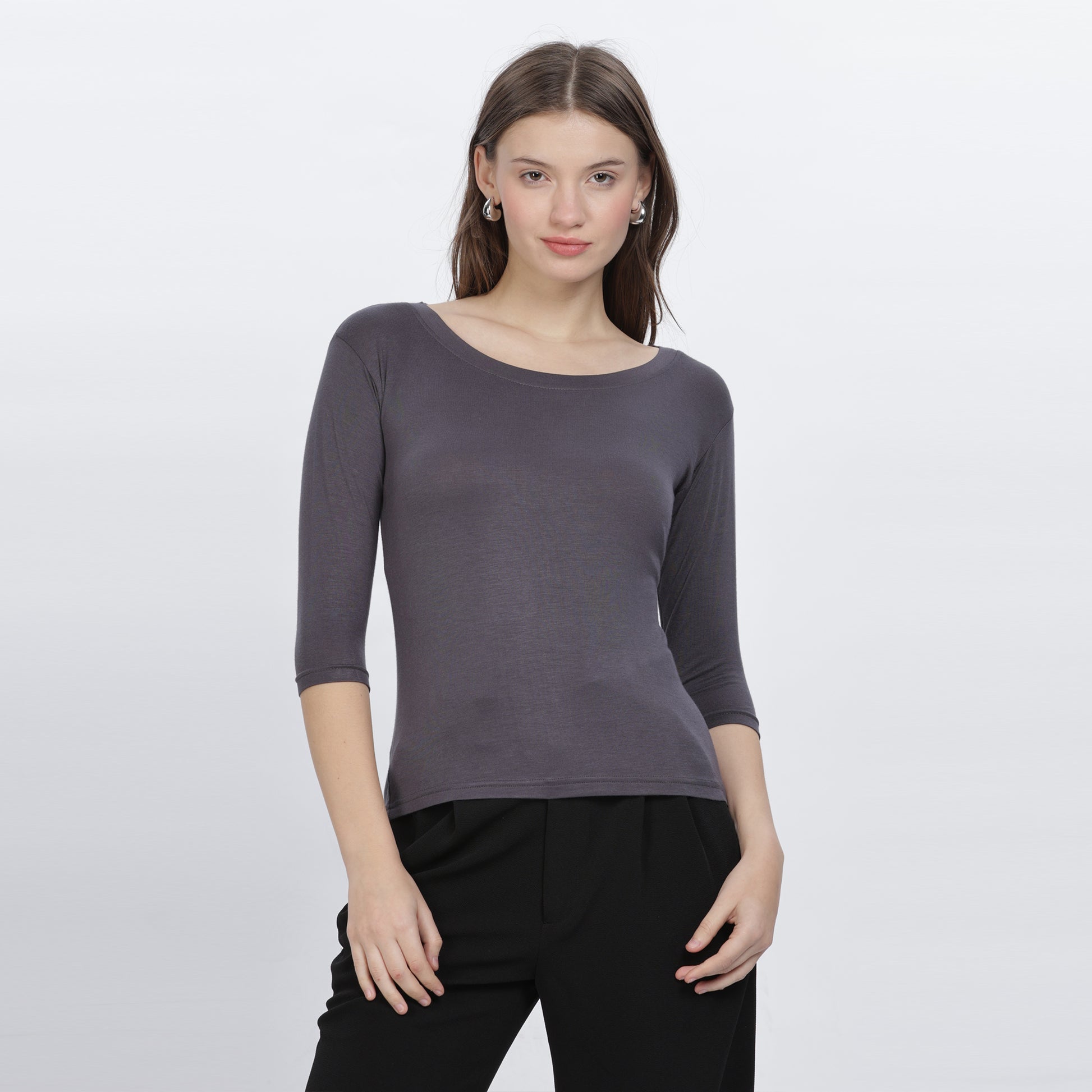 Women's Strechable Body Fit Inner Shirt (Beige)