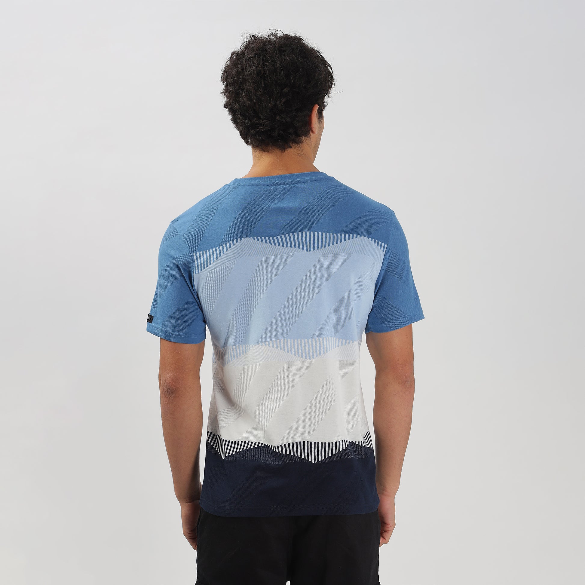 Half Sleeve Striped Stretchable T-shirt