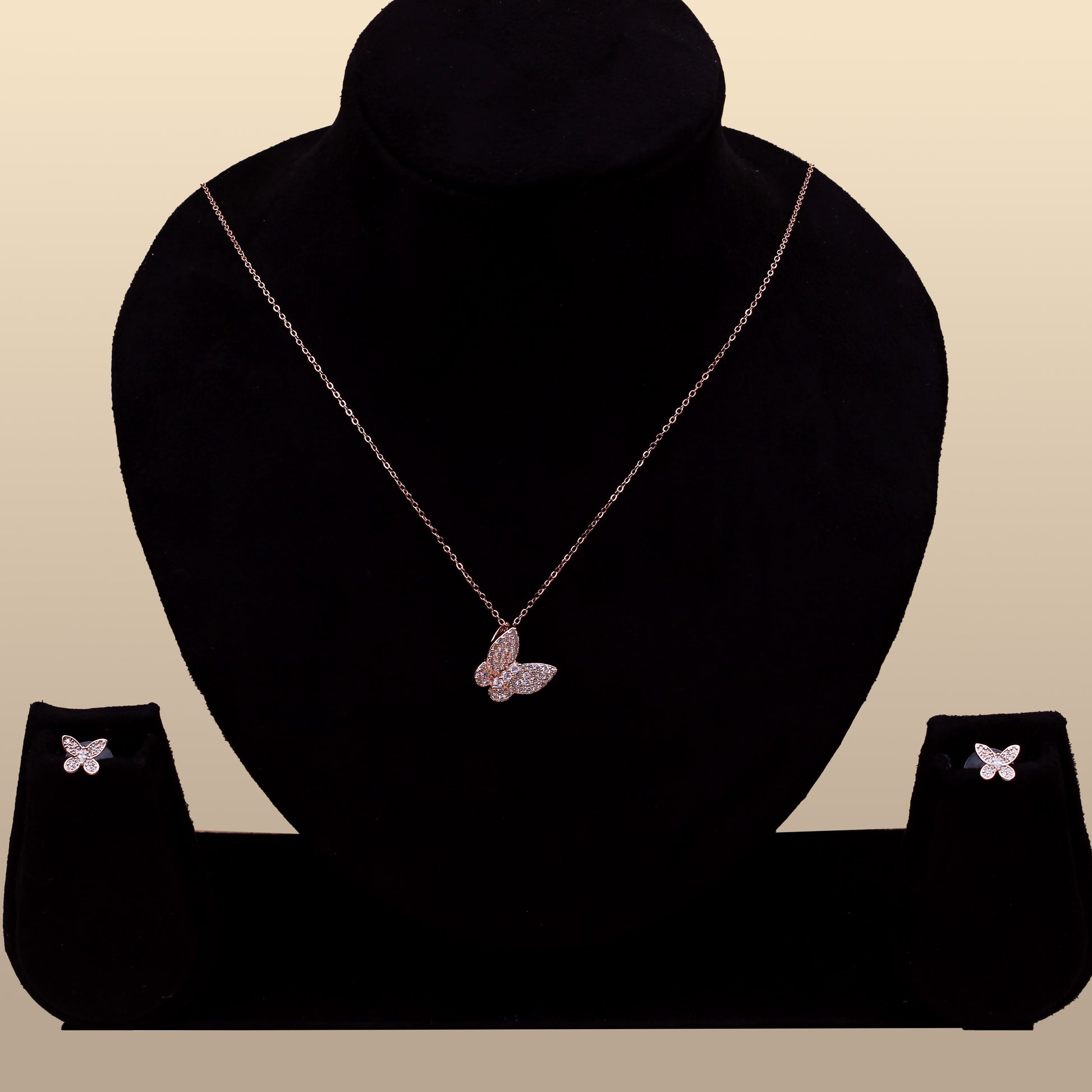 Elegant Rose Gold Long Chain Pendant Necklace for Women | Minimalist Geometric Design