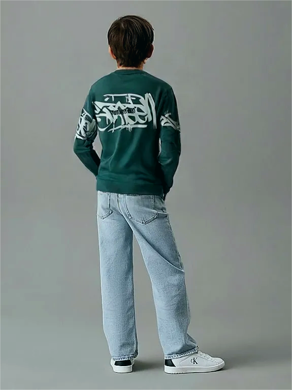 Back & Sleeve Printed Teens T-Shirt