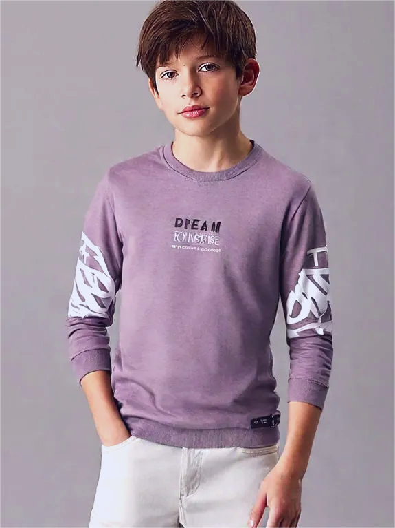 Back & Sleeve Printed Teens T-Shirt